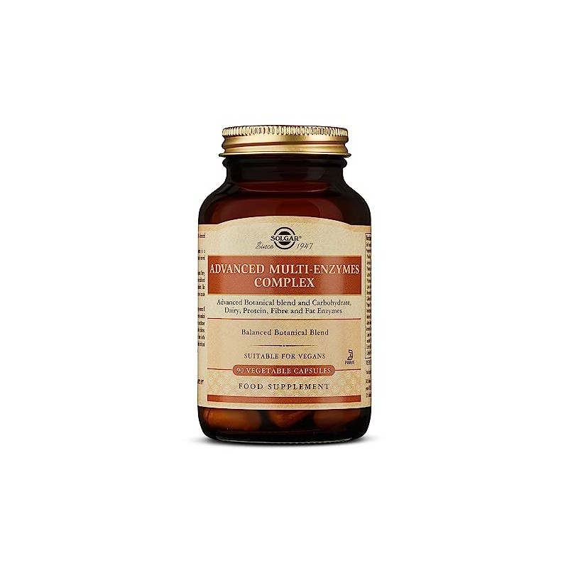 Solgar Advanced Multi-Enzyme Complex Vegetable Capsules, Pack of 90 -