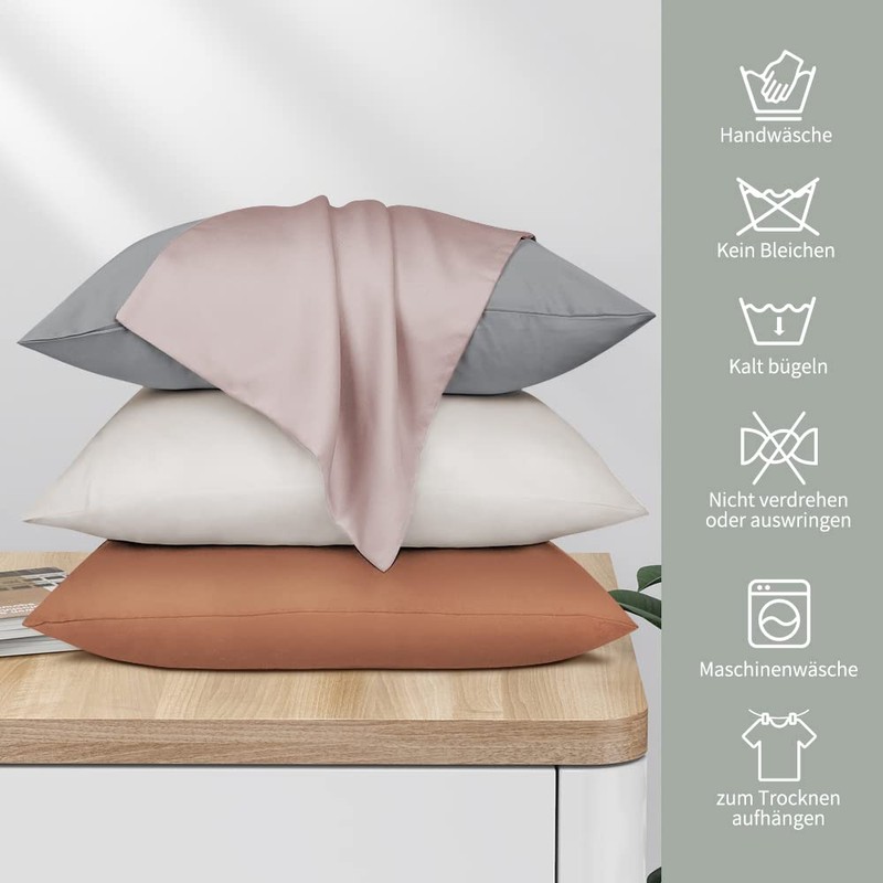 Fittia Lyocell Bamboo Cushion Cover Bamboo Fibre Pillowcase Silky Soft