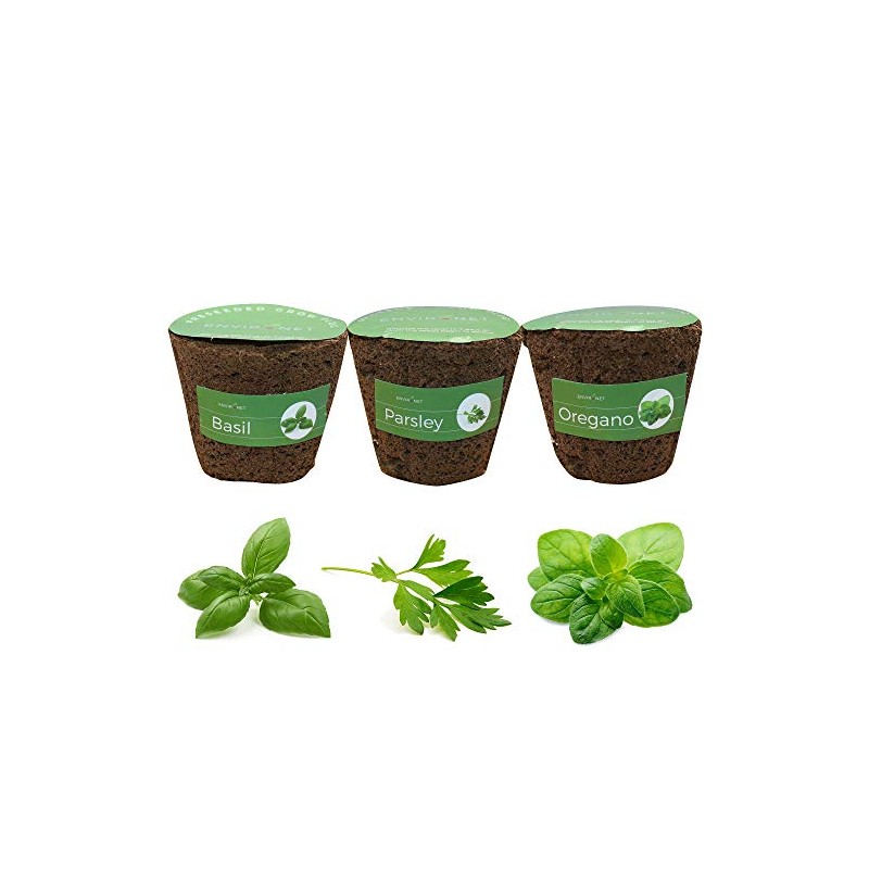 Environet 3 Inches Preseeded Herb Seeds Starter Plug for Soil