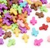 PandaHall 100pcs Acrylic Cross Beads Crackle Chunky Crucifix Cross Loose