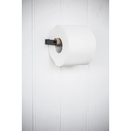 IB Laursen - Toilet Roll Holder - Altum - Metal and Wood Look - Colour: Black