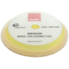 RUPES Bigfoot 9.BW150M Medium Grit Wool Polishing Pad for Use with Eccentric Polishing Machine and Triple Action