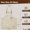 APRONPANDA Aprons for Men Women with Pockets, Waterproof Adjustable Chef