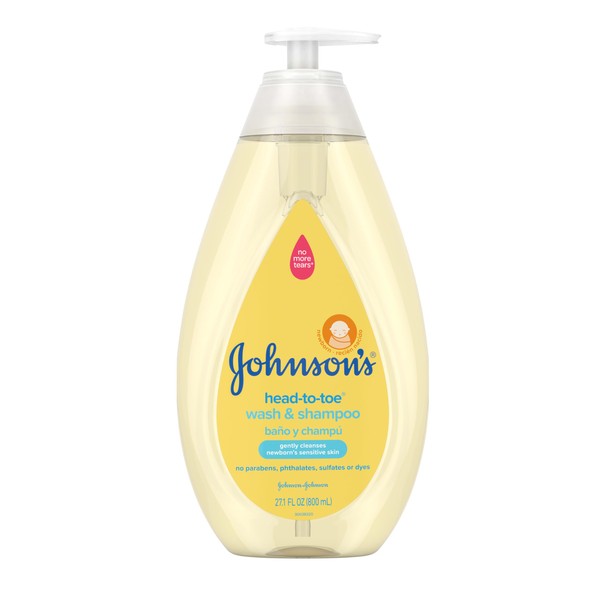 Johnson's Head-to-Toe Gentle Tear-Free Baby & Newborn Wash & Shampoo,