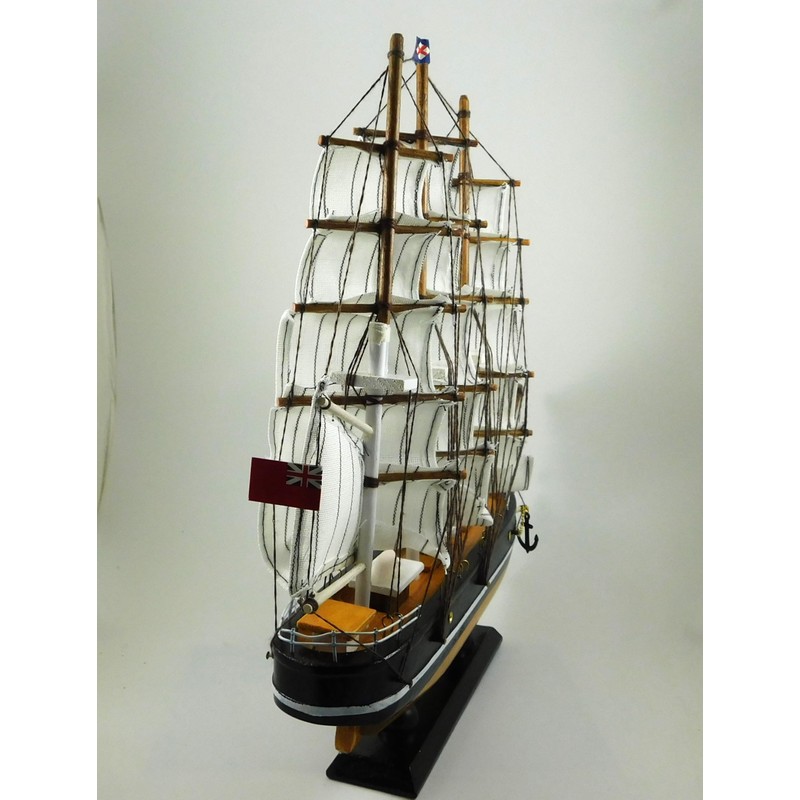 Model Cutty Sark Sailing Ship | Wooden Hull | Hand