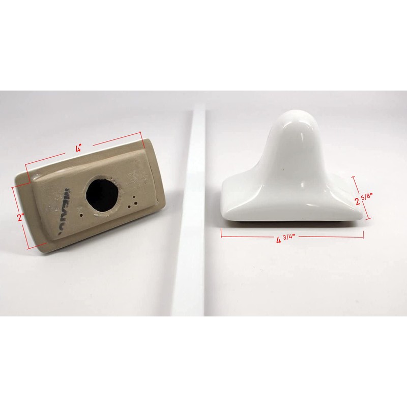 Tenedos White Glazed Ceramic Bathroom Accessory Kit - Not for