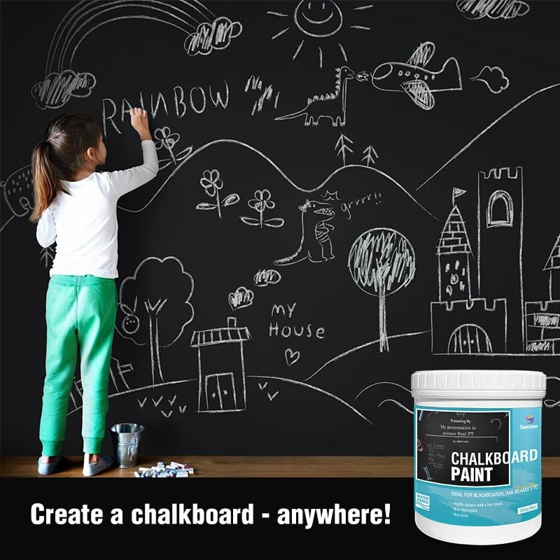 Chalkboard Paint White Chalk Board Paint for Wood, Metal, Glass,