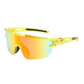 YQBFTC Fast Glasses Rave, Polarised Sports Glasses for Men and Women, Sports Sunglasses, Cycling Glasses, Windproof, Fast Glasses, Cyclist Glasses, UV400 Protection for Cycling, Skiing, Fishing