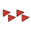 ASC Red Triangle Reflector Screw Fit suits Trailer Caravan Gatepost