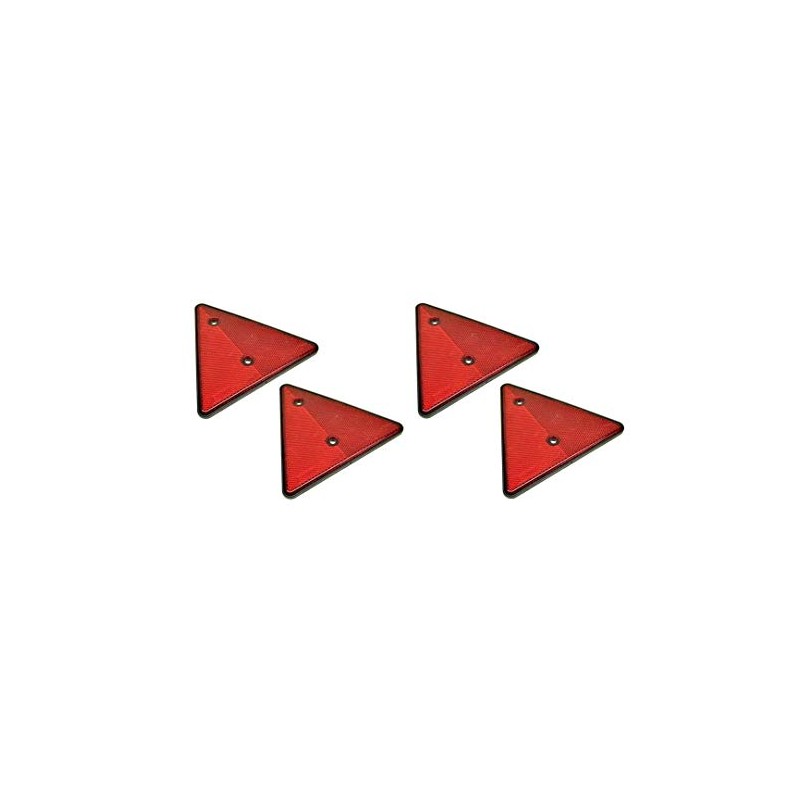 ASC Red Triangle Reflector Screw Fit suits Trailer Caravan Gatepost