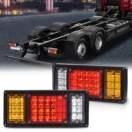 ALLGOOD Tail Turn Signal Brake Reverse Running Lights W/Bulbs 2pcs Universal40 LED Compatible with Pickup, RV, Trailers, Trucks, Camper,UTEs,Vans