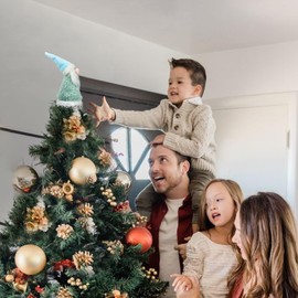 Christmas Santa Claus Tree Topper Christmas Tree Decorations, Fairy Tree Topper, Christmas Tree Decorations Green for Home Decor Festival Party Xmas Tree Accessories