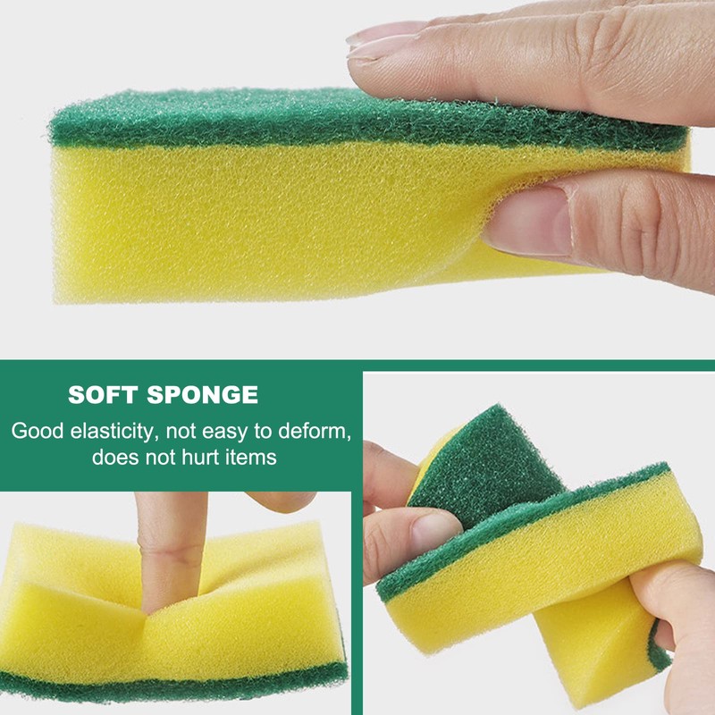 Individually Wrapped Sponges, Kitchen Dishwashing Sponge Bulk, Non Scratch Dishes