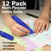Lasnten 12 Pcs Box Cutter Bulk Retractable Utility Knife Heavy