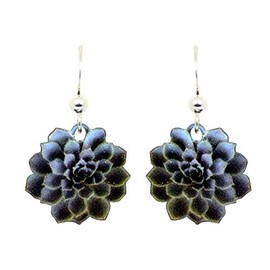 Succulent Earrings by d'ears Non-Tarnish Sterling Silver French Hook Ear Wire