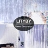 LITYBY Curtain Fairy Lights, 3m×3m 300LED Fairy Lights for Bedroom,