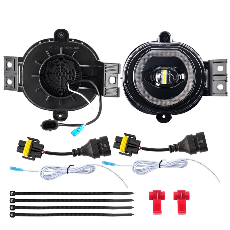 SHINEFIT LED Fog Lights Assembly wiht DRL Replacement for 2002-2008