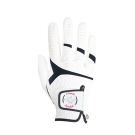 SIMPLE SYMBOL Men's Golf Glove Premium Synthetic Leather,Stable Grip,Six Pack（Left is Wear on Left Hand,Right is Wear on Right Hand） Four Colors to Choose from White/Sky/Beige/Red(White,S,Right)