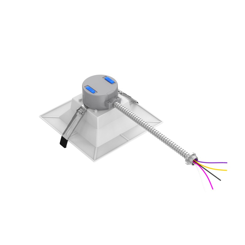 WareLight 6" LED Square Commercial Downlight, 3150 Lumen Max, Wattage