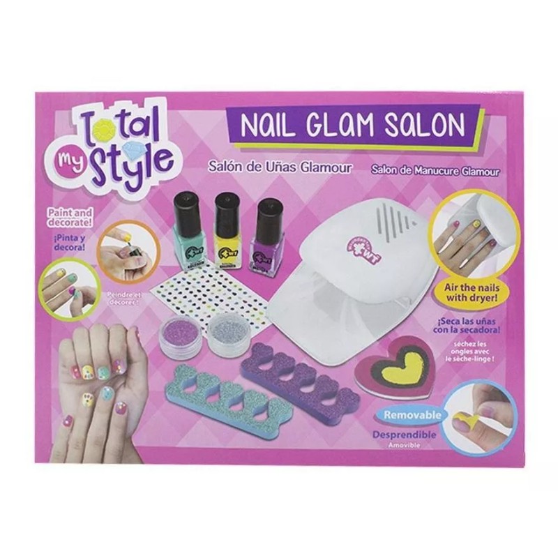 Wuundentoys Juego Salón De Uñas Para Niñas Con Secador Juguete