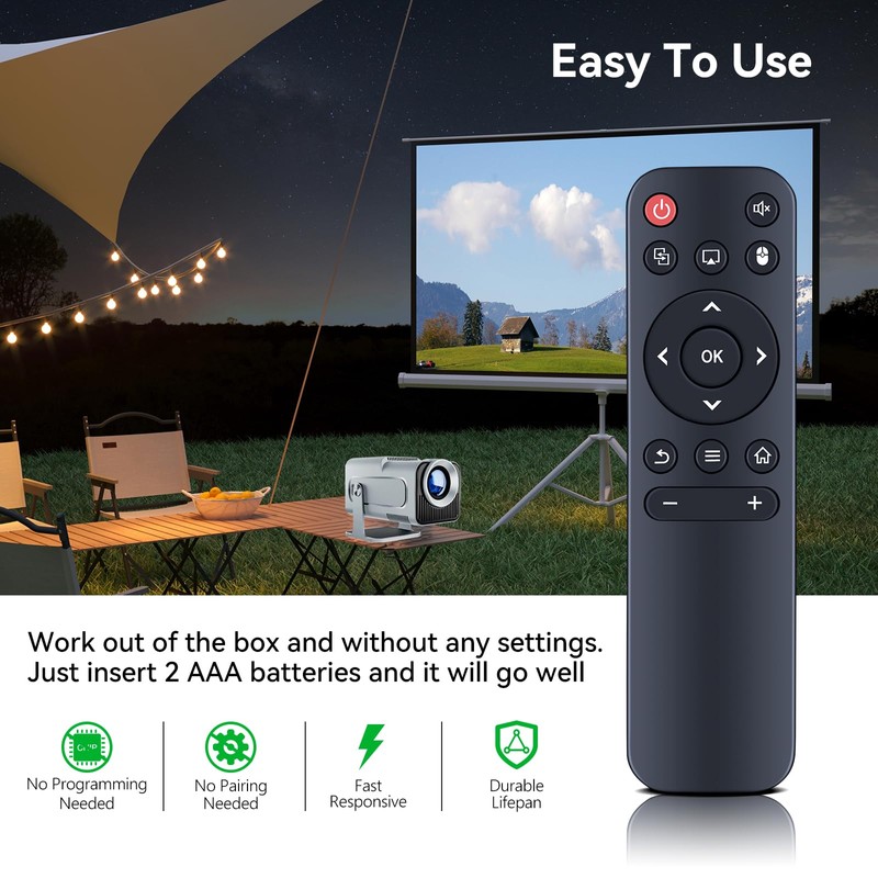 HZIME New Replacement Remote Control Compatible for Mini Projector HY300,HY300PRO,HY320mini,HY320,Maypug