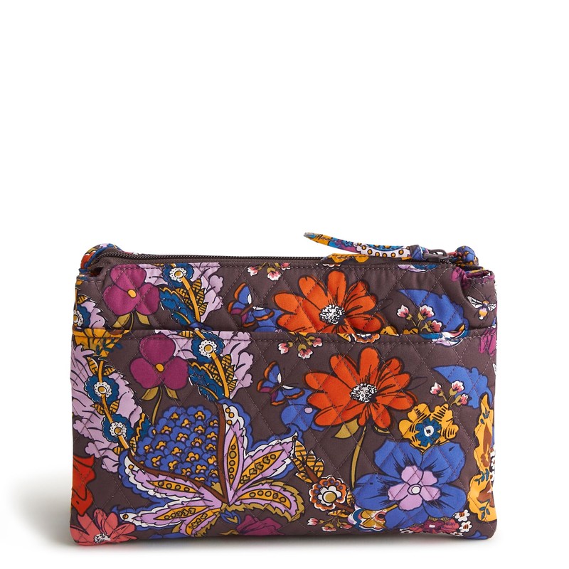 Vera Bradley Women's Premium Cotton Foxbury Crossbody, Colorful Bouquet, One