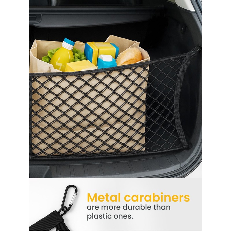 GROWNEER Car Truck Cargo Net, Highly Elastic Stretchable Mesh Organizer