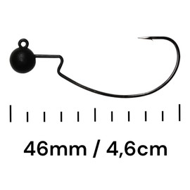 PRO FILSTAR Pack of 2 Tungsten Jig Heads 3.5 g with Offset Hooks N4/0 - Rubber Fish Jig Head - Jig Heads with Fishing Hooks - Jig Head Sport Set - Fishing Hooks - Jig Head - Fishing Accessories -