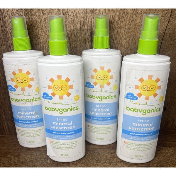 Babyganics NEW (Lot of 4) Babyganics SPF 50 Mineral Sunscreen
