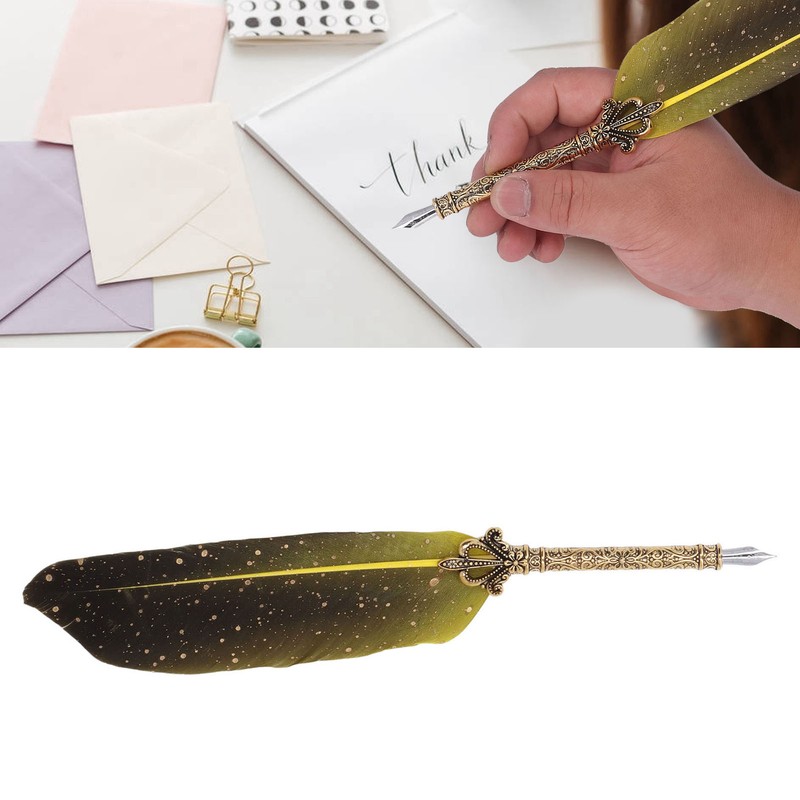 Feather Pen Set with 5 Interchangeable Nib Letter Opener Pen
