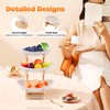 Gbonklong 3 Tier Fruit Bowl Basket, Plastic Oval Bowl Set