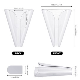 CHENGU 2 Pcs Plastic Soap Holder Drainage Wall Mounted Soap Saver Tray Self Draining Dish No Drilling for Shower Wall Home Bathroom Counter Bathtub Kitchen Sink Accessories(Clear)