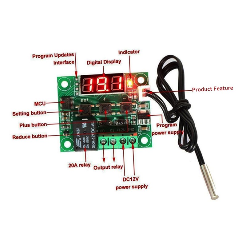 SHINEOFI Programmable Digital Thermostat for Central Air Conditioners Fan Coil