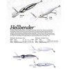 Heddon Lures W0801 Magnum Hellbender Fishing Lures, White, 5.5"