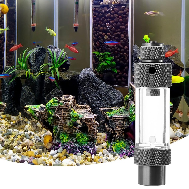 MiOYOOW CO2 Bubble Counter with Check Valve, Single Head Carbon