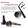 2PCS Waterproof Gel Eyeliner Pot with Brush (Black & Brown),