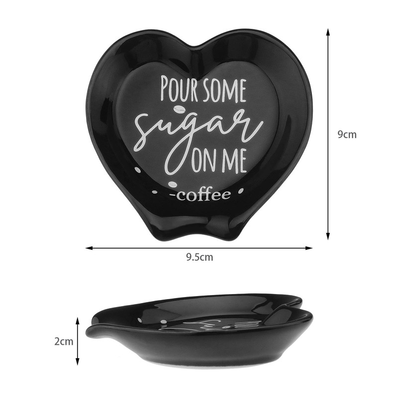 EMSea 1x Ceramic Spoon Heart Design Rest for Coffee Table