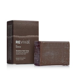 REvival Dead Sea Mud Soap Bar - Natural Detoxifying Face & Body Cleanser with Witch Hazel & Minerals - Deep Cleansing, Hydrating, Exfoliating for All Skin Types 125g | 4.4 oz