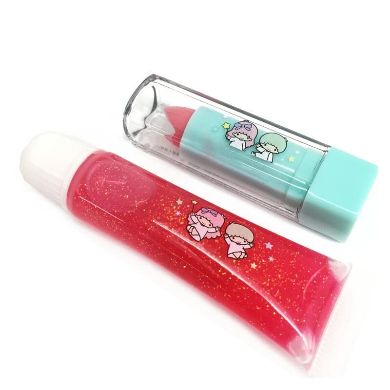 Little Twin Stars [Kids Cosmetics] Lip & Lip Gloss Set/Coral