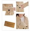 NANJUN Women's Double Breasted Trench Coat Overcoat (khaki 6)