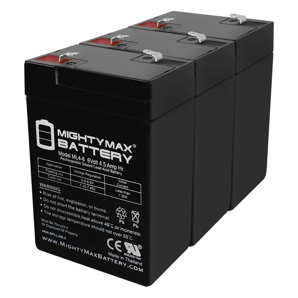 Mighty Max Battery 6V 4.5AH Battery for Black Decker V-3