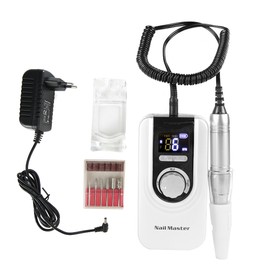 Portable Electric Nail Drill Machine 35000 RPM Rechargeable Manicure Pedicure White