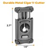 Hammersmith Beast V-Cut Cigar Cutter with Built-in Pull-Out 8mm Punch