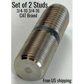 Caterpillar CAT 3D-2087 Double End Threaded Stud 3/4-10 3/4-16 Steel Set of 2