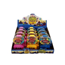 Kids Boom Gumball Candy Machine - 40g, 12 Pieces - Colorful Chewing Gum with Artificial Flavors and Colors, Blue