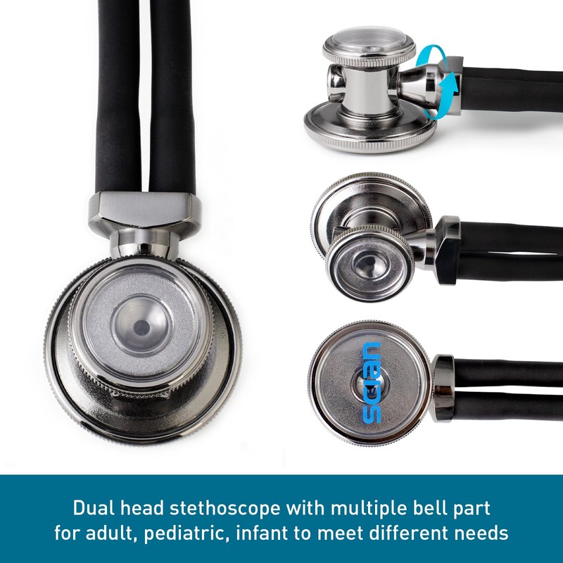 SCIAN Sprague Rappaport Dual Head Stethoscope with Interchangeable Chestpiece for