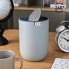 EKO Mini Desk Trash Can with Swing-Top Lid 0.4 Gallon