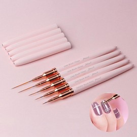 핑쇼19 5-Piece Brush Liner Cap Set - Recommended Item for Professional Nail Art Detail Brushes