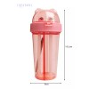 Naymon Botella Cilindro Agua 420ml Kawaii Infantil Popote Portatil