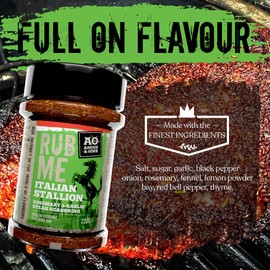 Angus & Oink | Italian Stallion BBQ Seasoning Rub | Inspired by Northern Italian Flavours | Perfect for Steak, Lamb & Pizza | 220g